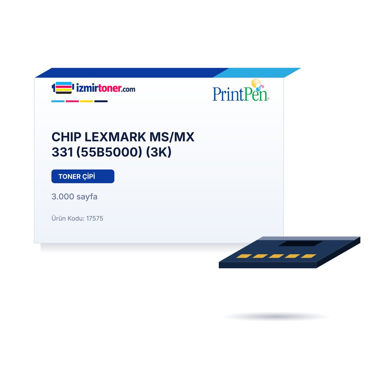 CHIP LEXMARK MS/MX 331 (55B5000) (3.000 Sayfa)