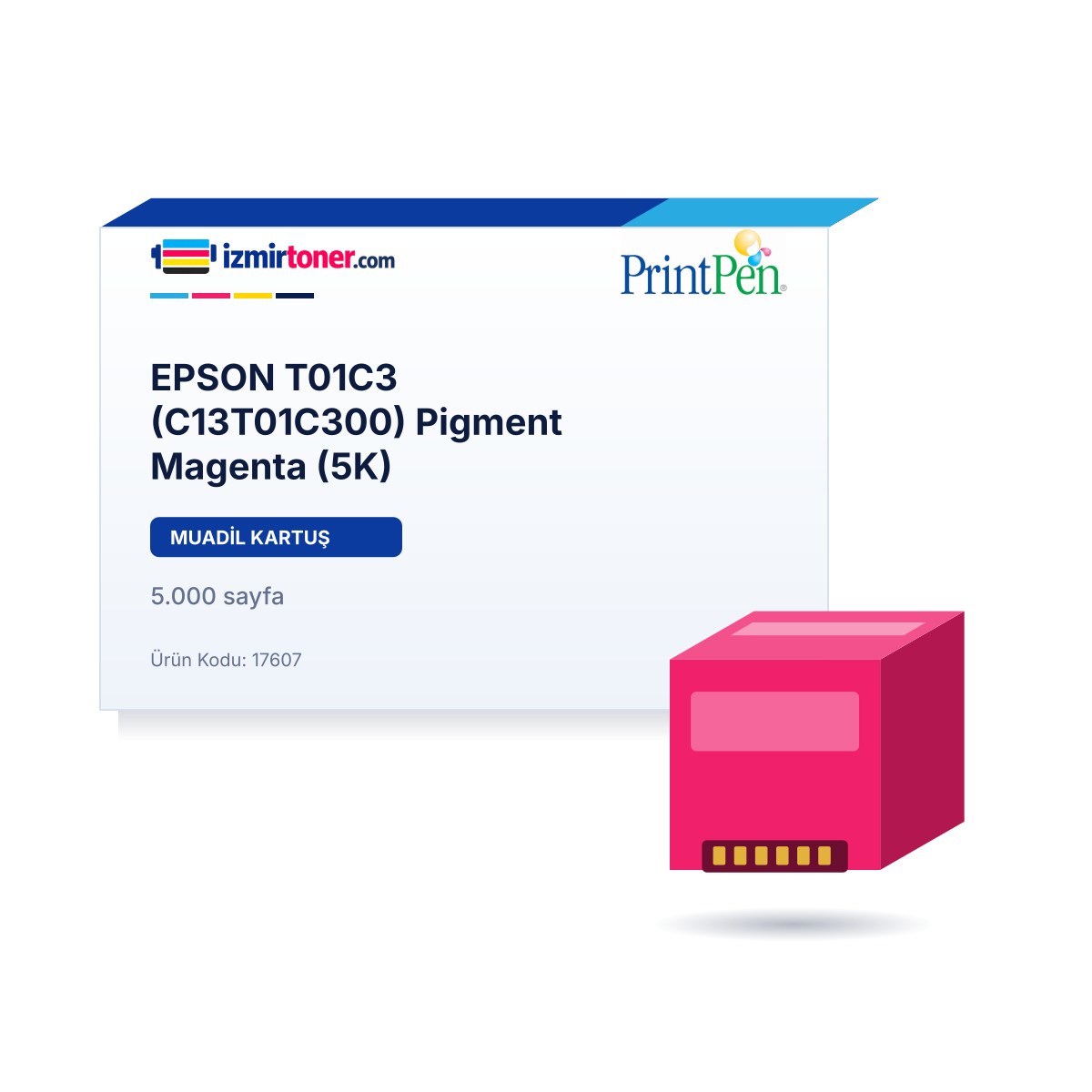 EPSON T01C3 (C13T01C300) Pigment Magenta (5.000 Sayfa)