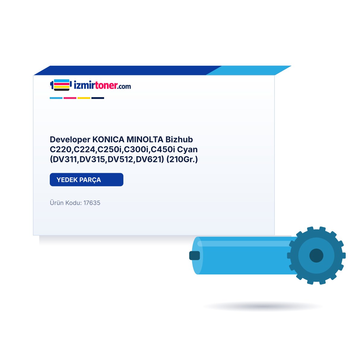 Developer KONICA MINOLTA Bizhub C220,C224,C250i,C300i,C450i Cyan (DV311,DV315,DV512,DV621) (210Gr.)