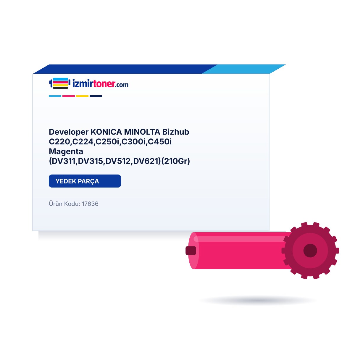 Developer KONICA MINOLTA Bizhub C220,C224,C250i,C300i,C450i Magenta (DV311,DV315,DV512,DV621)(210Gr)