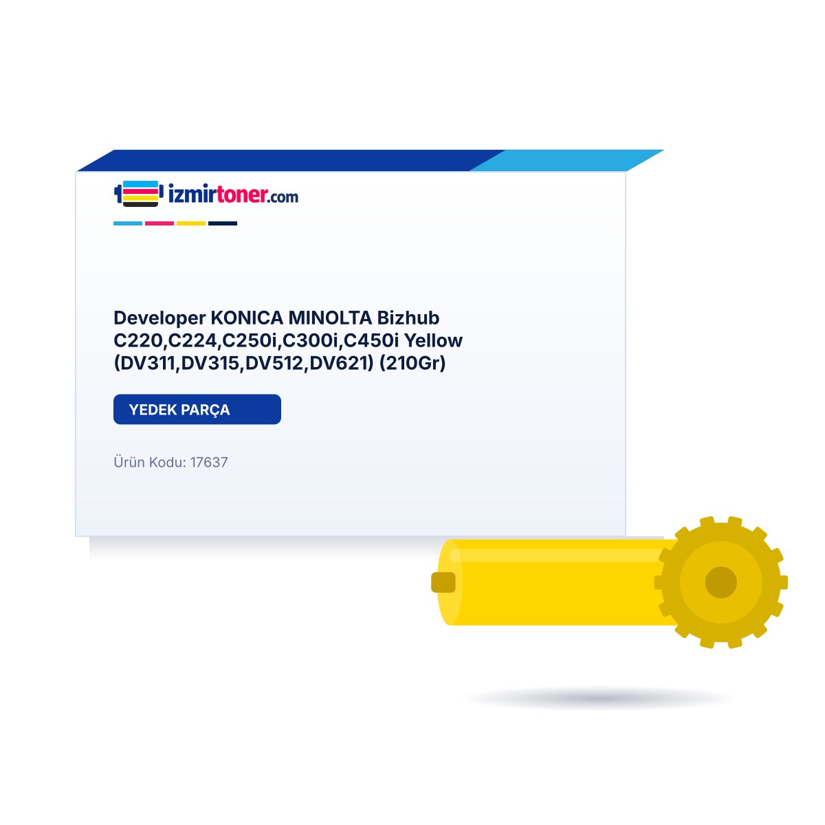 Developer KONICA MINOLTA Bizhub C220,C224,C250i,C300i,C450i Yellow (DV311,DV315,DV512,DV621) (210Gr)