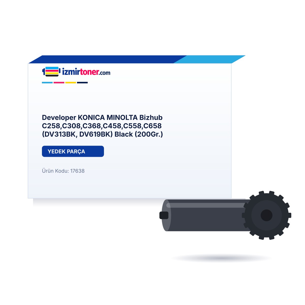 Developer KONICA MINOLTA Bizhub C258,C308,C368,C458,C558,C658 (DV313BK, DV619BK) Black (200Gr.)