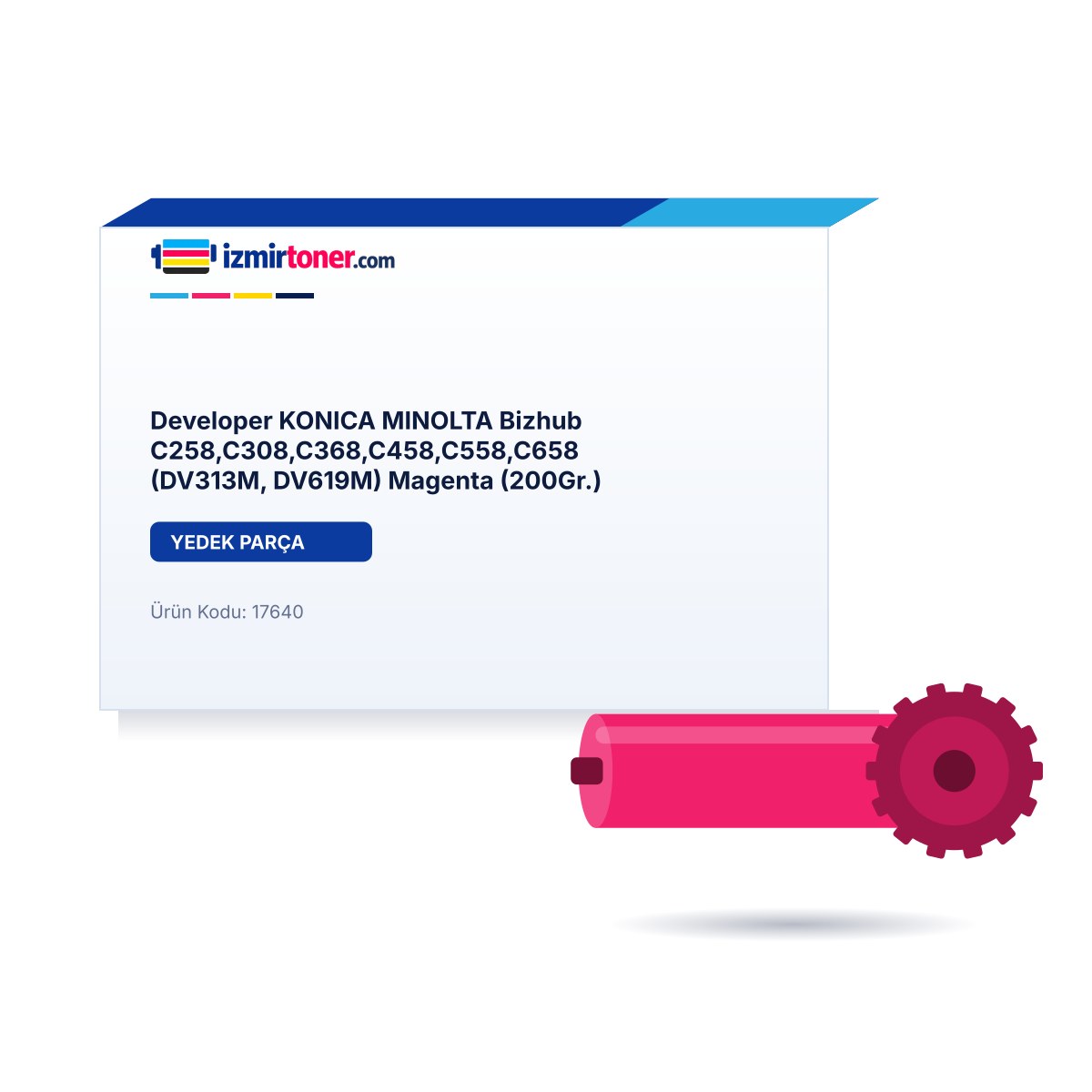 Developer KONICA MINOLTA Bizhub C258,C308,C368,C458,C558,C658 (DV313M, DV619M) Magenta (200Gr.)