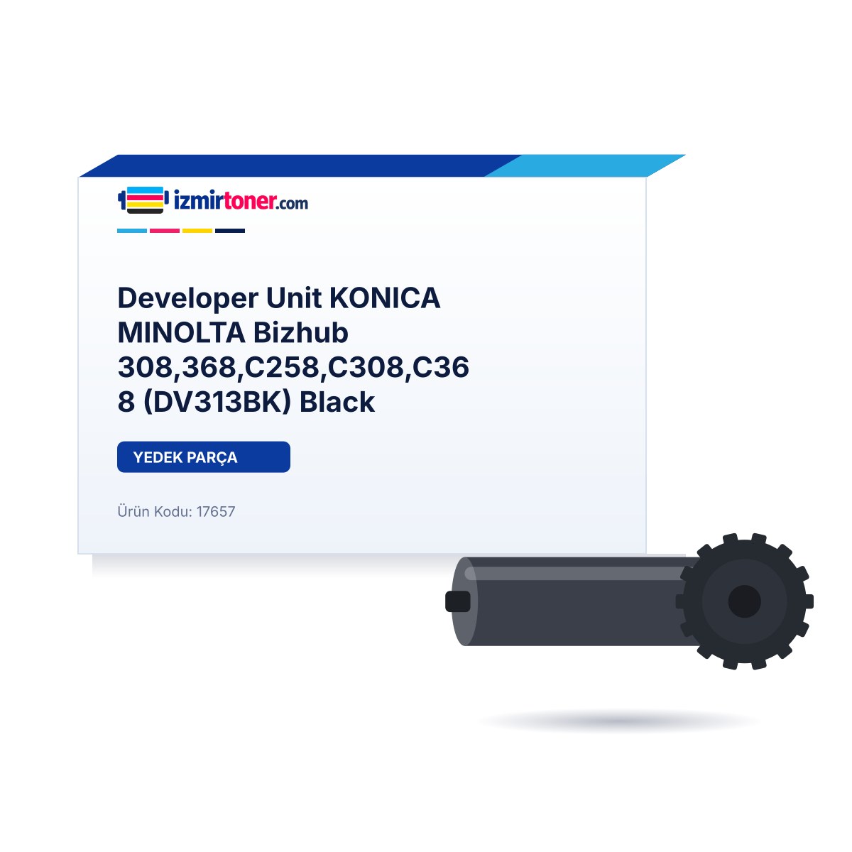 Developer Unit KONICA MINOLTA Bizhub 308,368,C258,C308,C368 (DV313BK) Black görsel 1