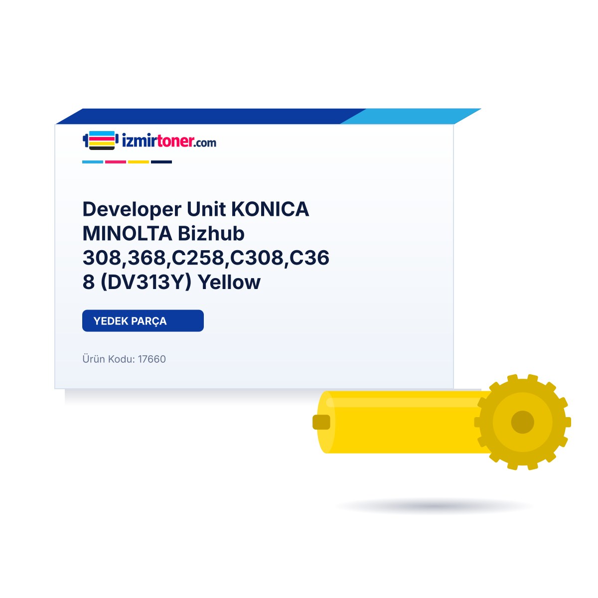 Developer Unit KONICA MINOLTA Bizhub 308,368,C258,C308,C368 (DV313Y) Yellow görsel 1