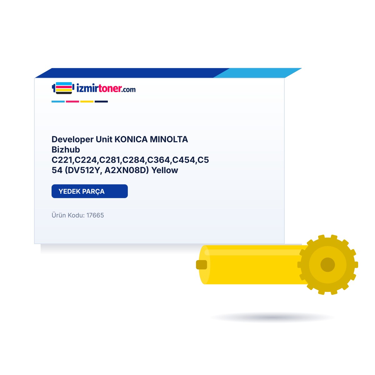 Developer Unit KONICA MINOLTA Bizhub C221,C224,C281,C284,C364,C454,C554 (DV512Y, A2XN08D) Yellow