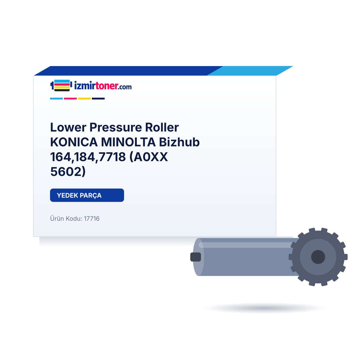 Lower Pressure Roller KONICA MINOLTA Bizhub 164,184,7718 (A0XX 5602) görsel 1