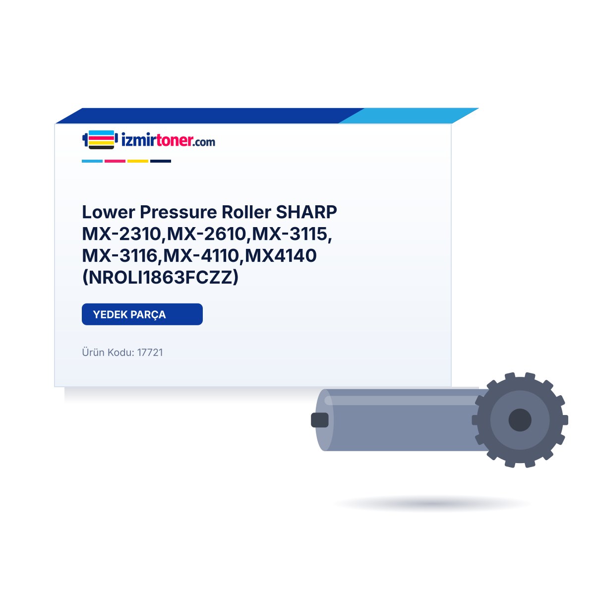 Lower Pressure Roller SHARP MX-2310,MX-2610,MX-3115,MX-3116,MX-4110,MX4140 (NROLI1863FCZZ)