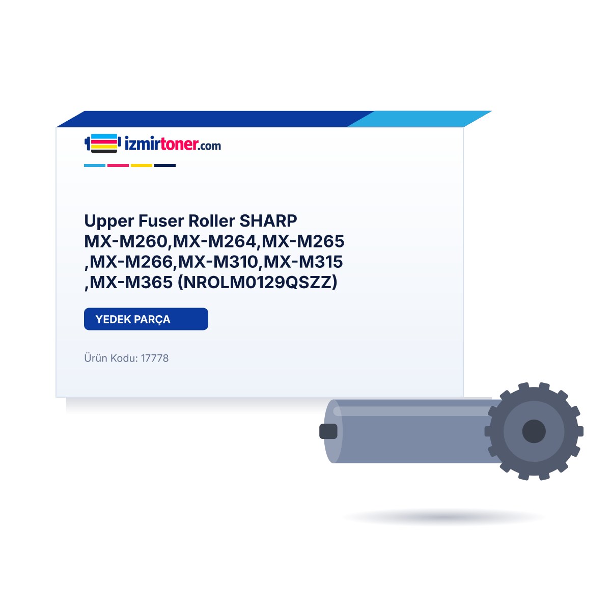 Upper Fuser Roller SHARP MX-M260,MX-M264,MX-M265,MX-M266,MX-M310,MX-M315,MX-M365 (NROLM0129QSZZ)