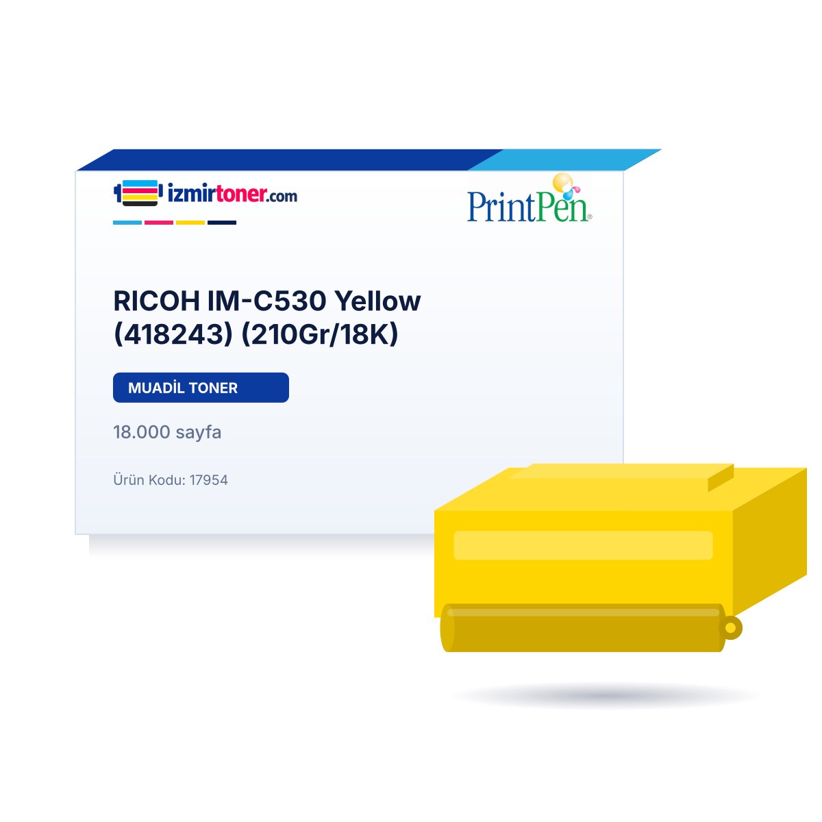 RICOH IM-C530 Yellow (418243) (210Gr/18.000 Sayfa)