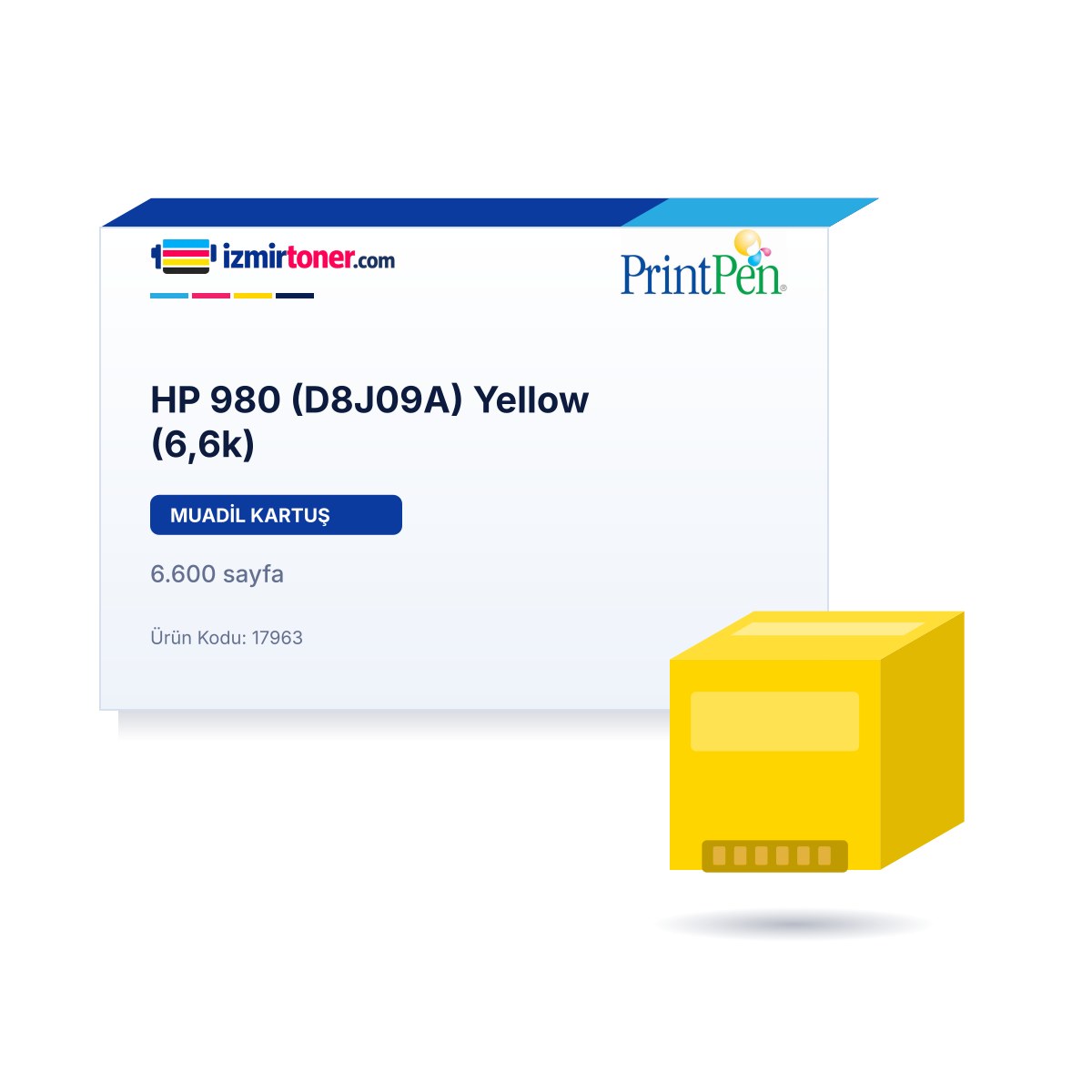 HP 980 (D8J09A) Yellow (6.600 Sayfa)