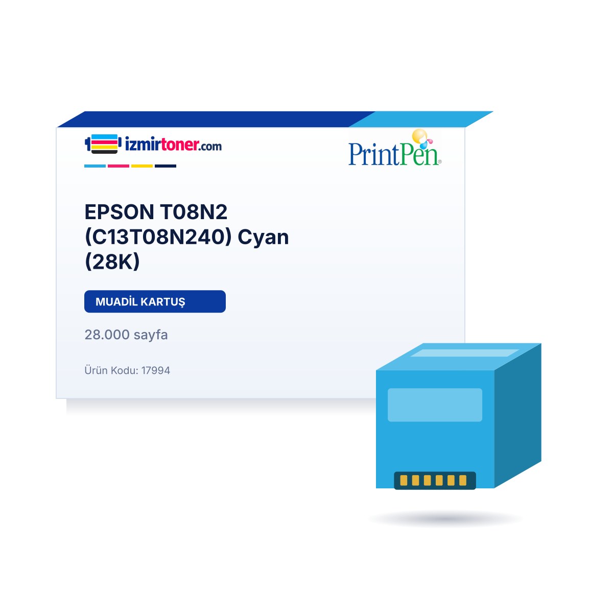 EPSON T08N2 (C13T08N240) Cyan (28.000 Sayfa)