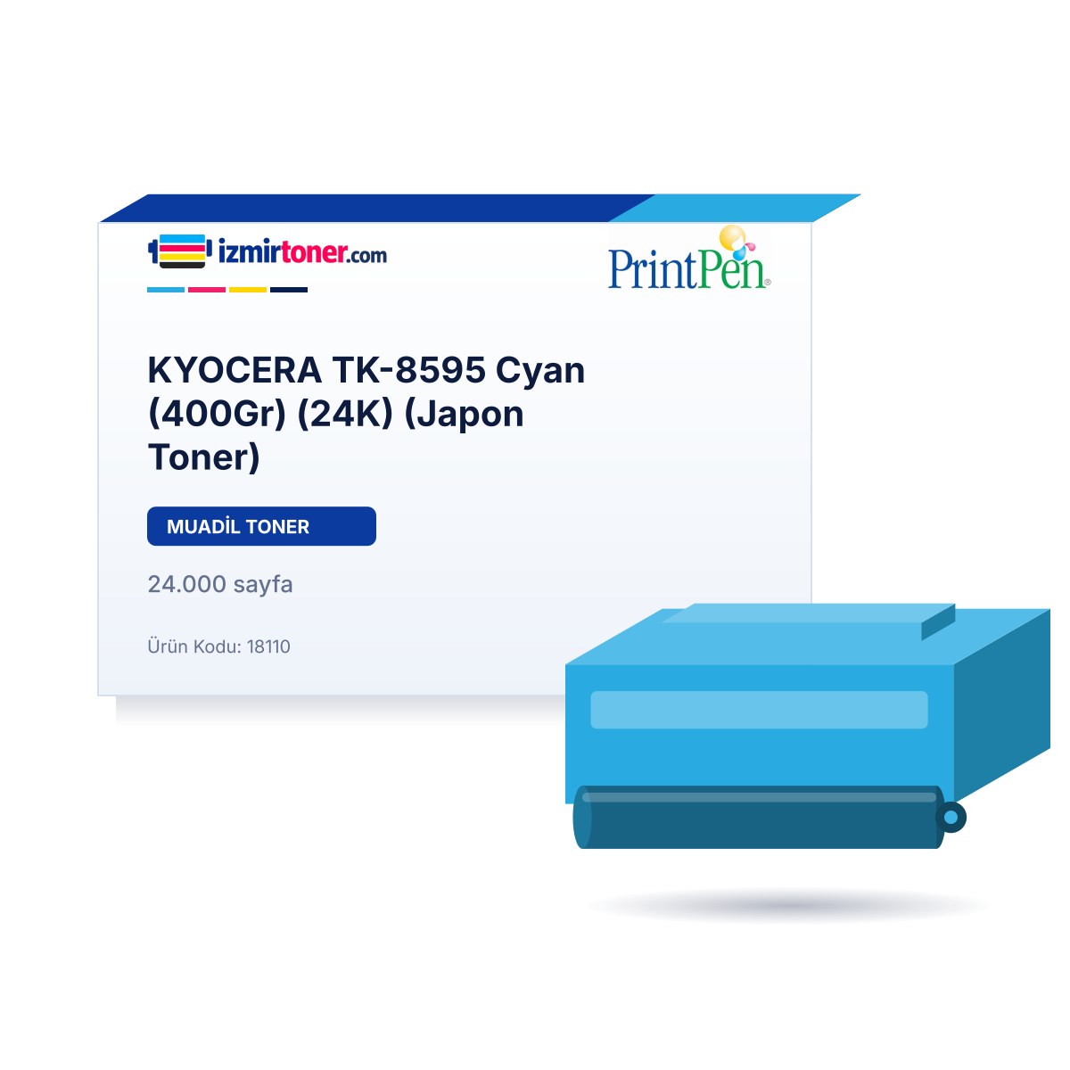KYOCERA TK-8595 Cyan (400Gr) (24.000 Sayfa) (Japon Toner)