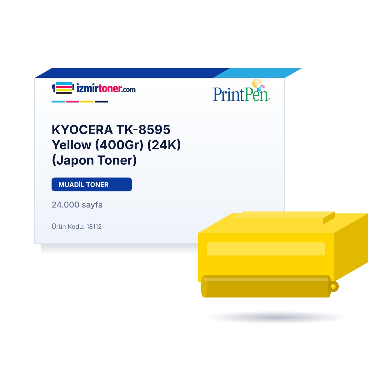 KYOCERA TK-8595 Yellow (400Gr) (24.000 Sayfa) (Japon Toner)