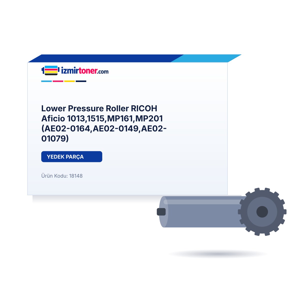 Lower Pressure Roller RICOH Aficio 1013,1515,MP161,MP201 (AE02-0164,AE02-0149,AE02-01079)