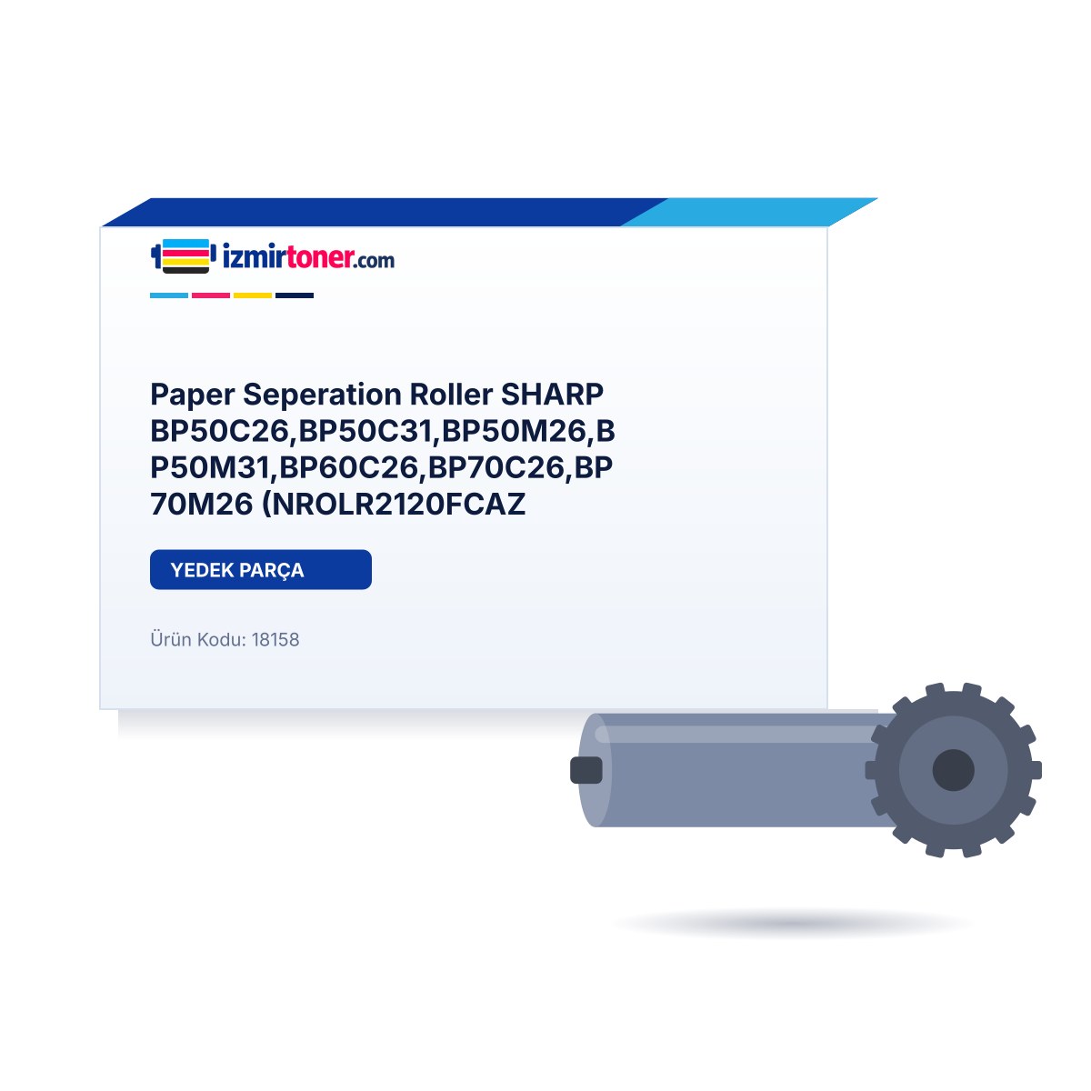 Paper Seperation Roller SHARP BP50C26,BP50C31,BP50M26,BP50M31,BP60C26,BP70C26,BP70M26 (NROLR2120FCAZ