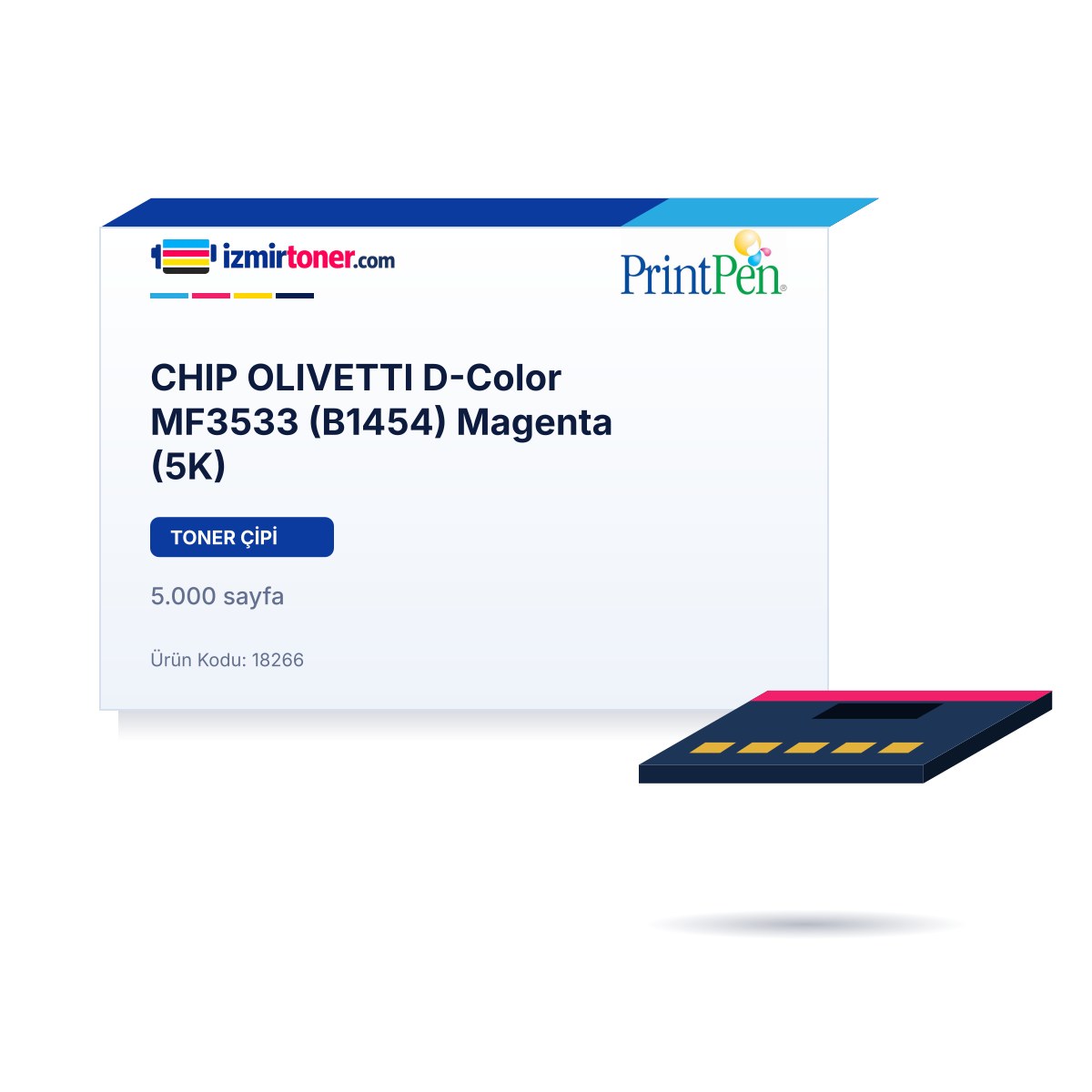 CHIP OLIVETTI D-Color MF3533 (B1454) Magenta (5.000 Sayfa)