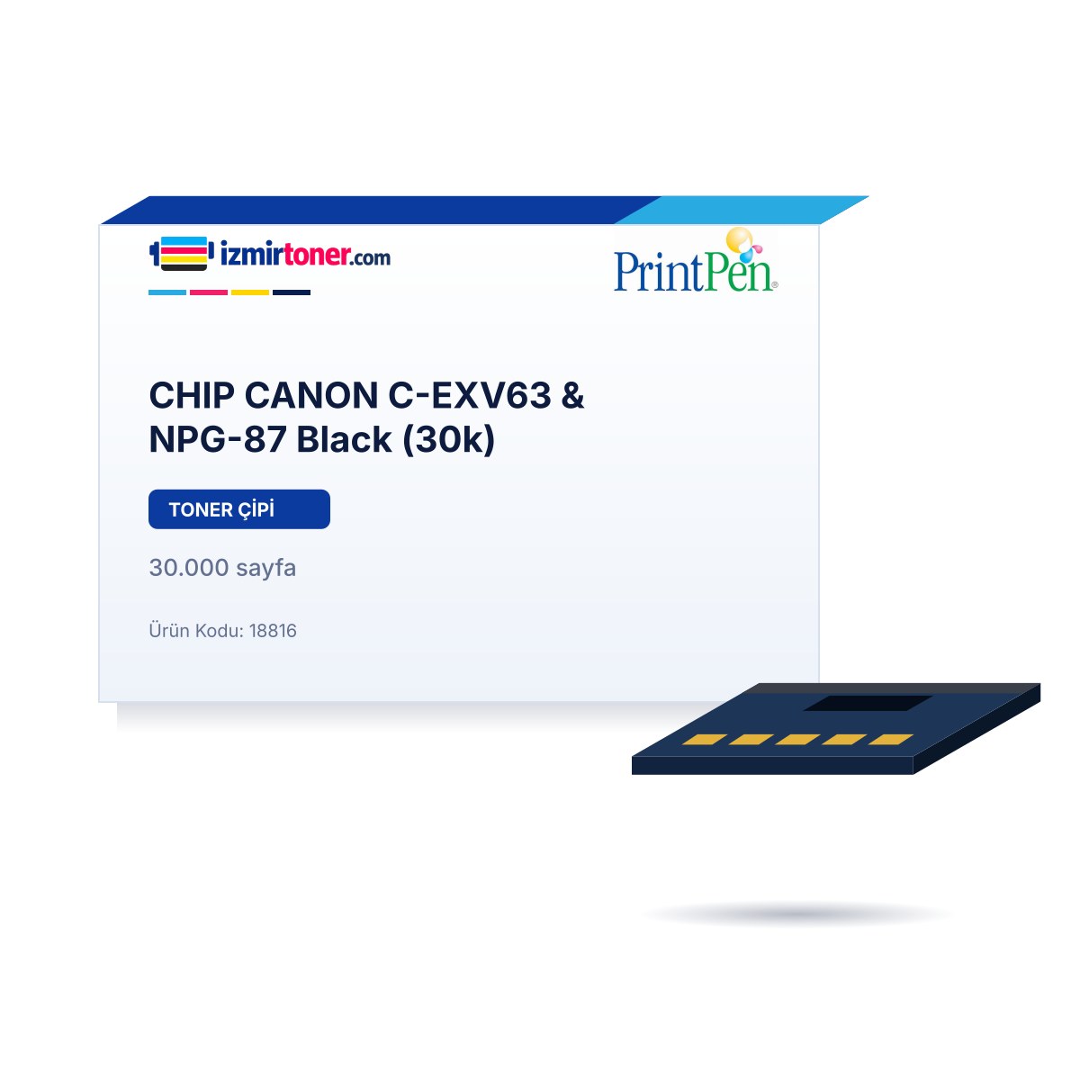 CHIP CANON C-EXV63 & NPG-87 Black (30.000 Sayfa) görsel 1