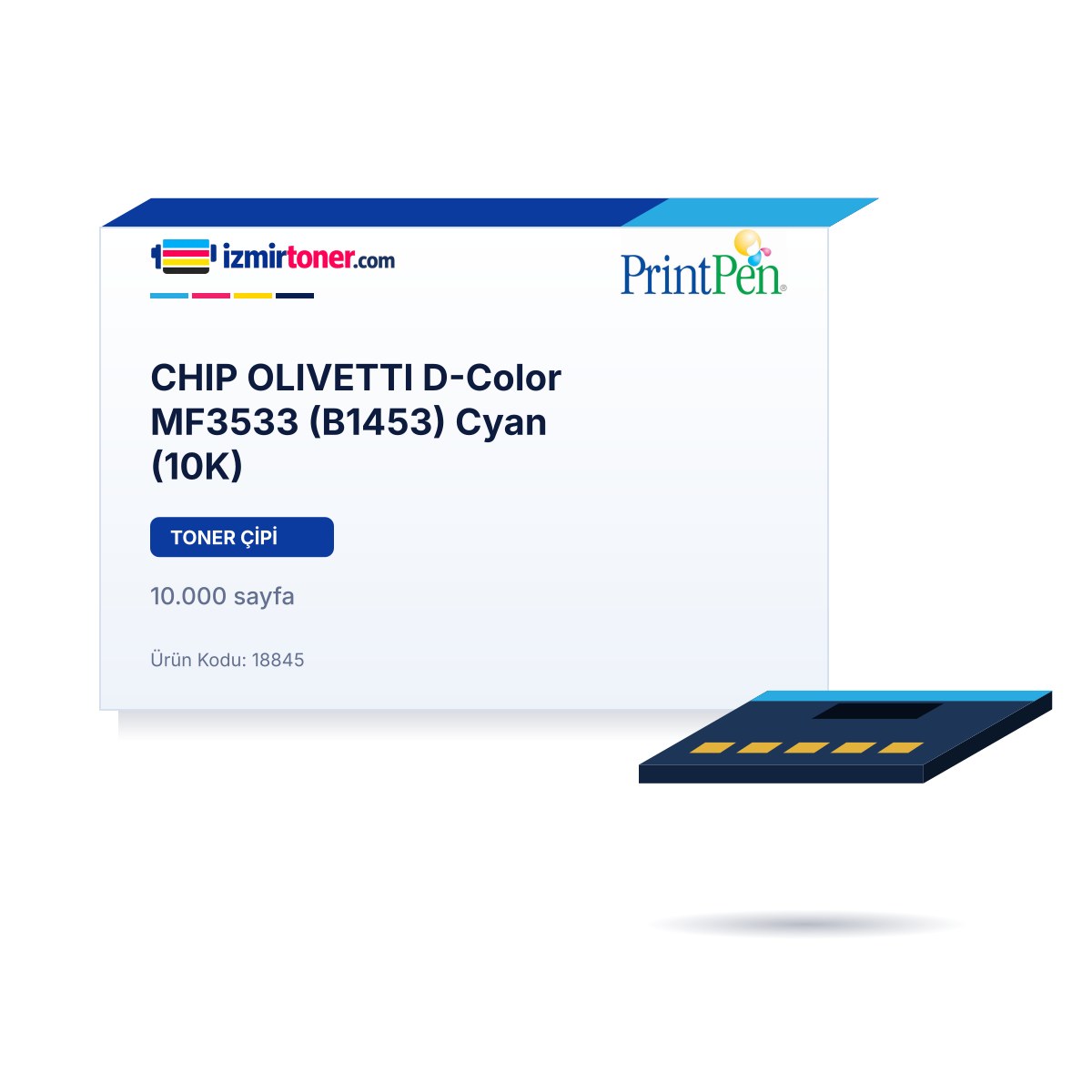 CHIP OLIVETTI D-Color MF3533 (B1453) Cyan (10.000 Sayfa)