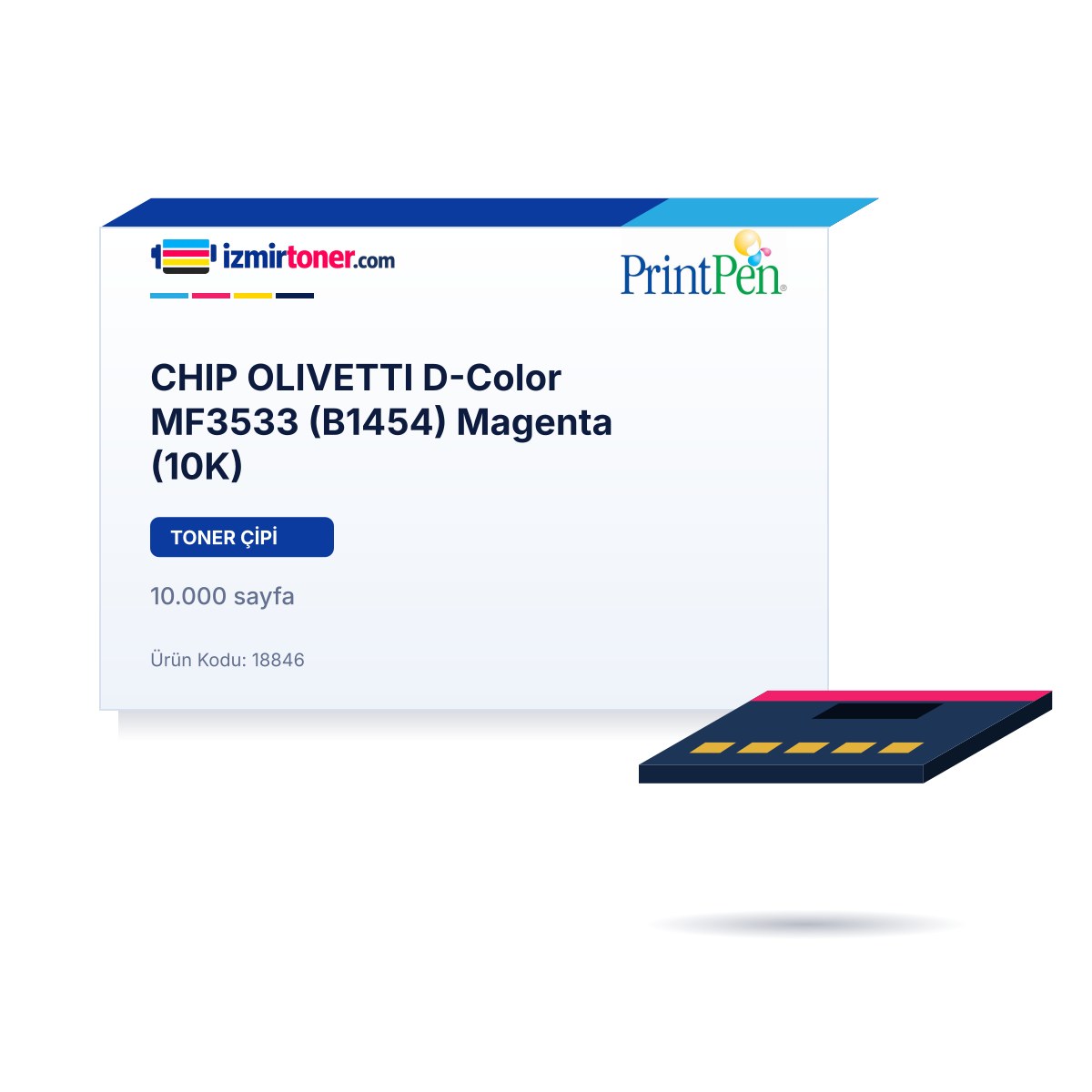 CHIP OLIVETTI D-Color MF3533 (B1454) Magenta (10.000 Sayfa)