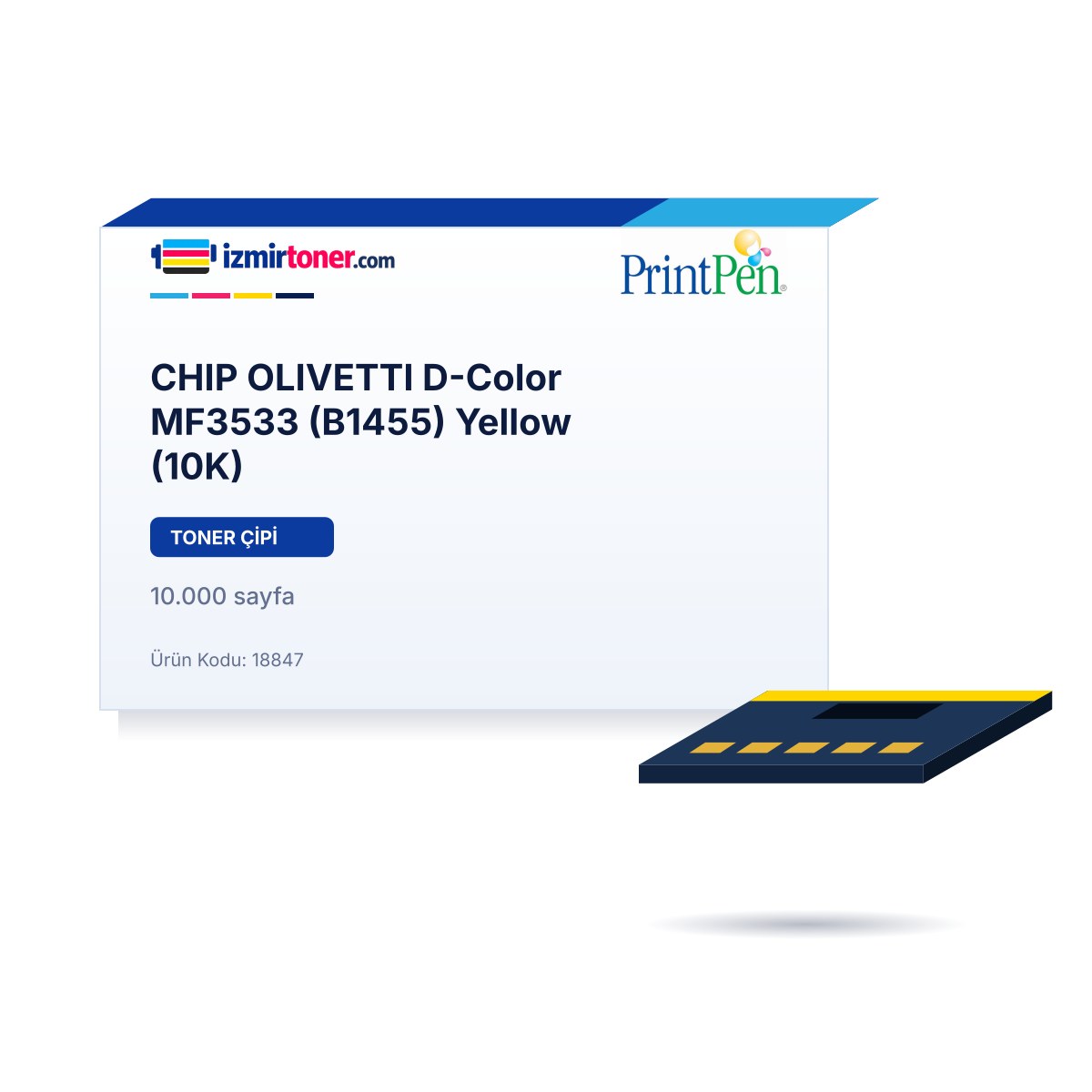 CHIP OLIVETTI D-Color MF3533 (B1455) Yellow (10.000 Sayfa)